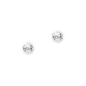 CC Sport Silver Soccer Ball Earrings for Little Girls & Tweens