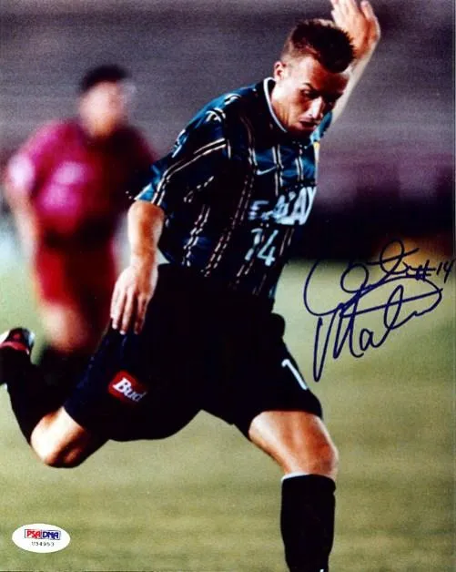 Clint Mathis Autographed 8x10 Photo Galaxy PSA/DNA #U54953