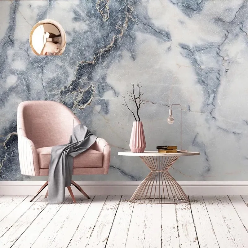 Custom Size Marble Effect Wallpaper Mural (㎡)