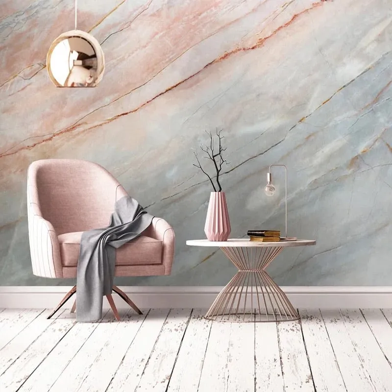 Custom Size Marble Effect Wallpaper Mural (㎡)