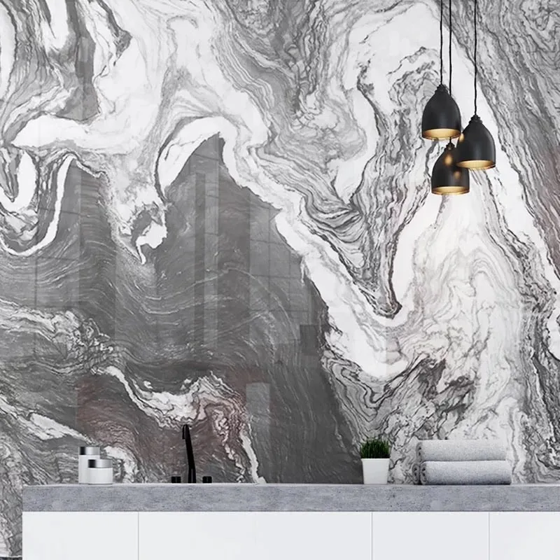 Custom Size Marble Effect Wallpaper Mural (㎡)