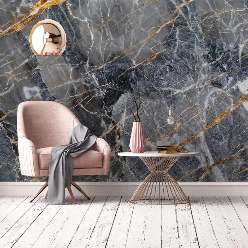 Custom Size Marble Effect Wallpaper Mural (㎡)