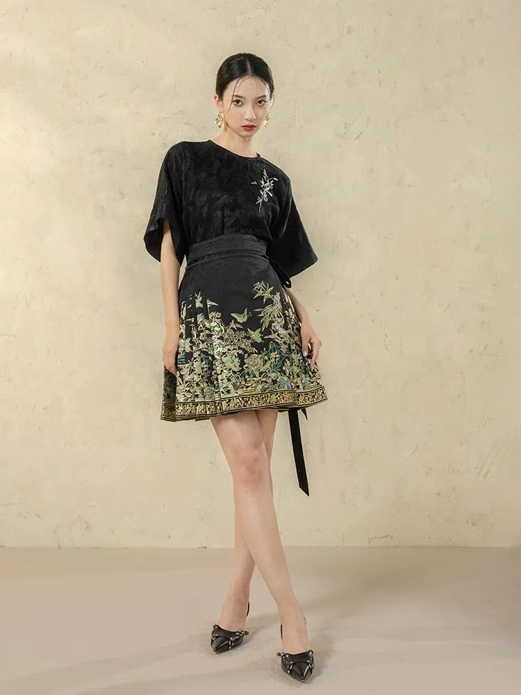 Fragrance Modern Hanfu Ming Style Mini Mamian Skirt