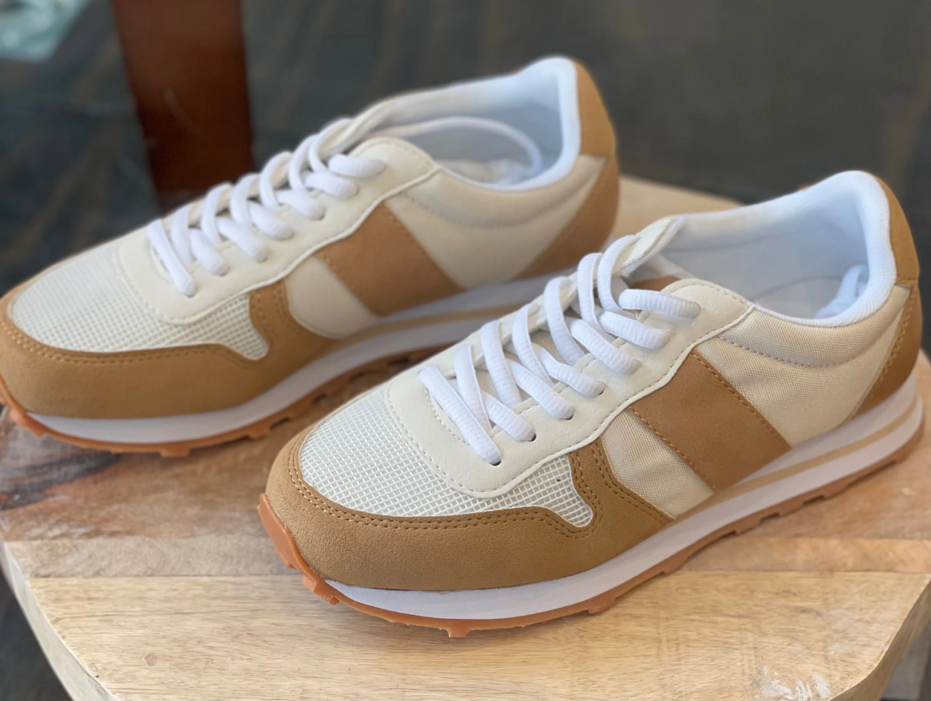 Kelly Color Block Sneakers- Toffee