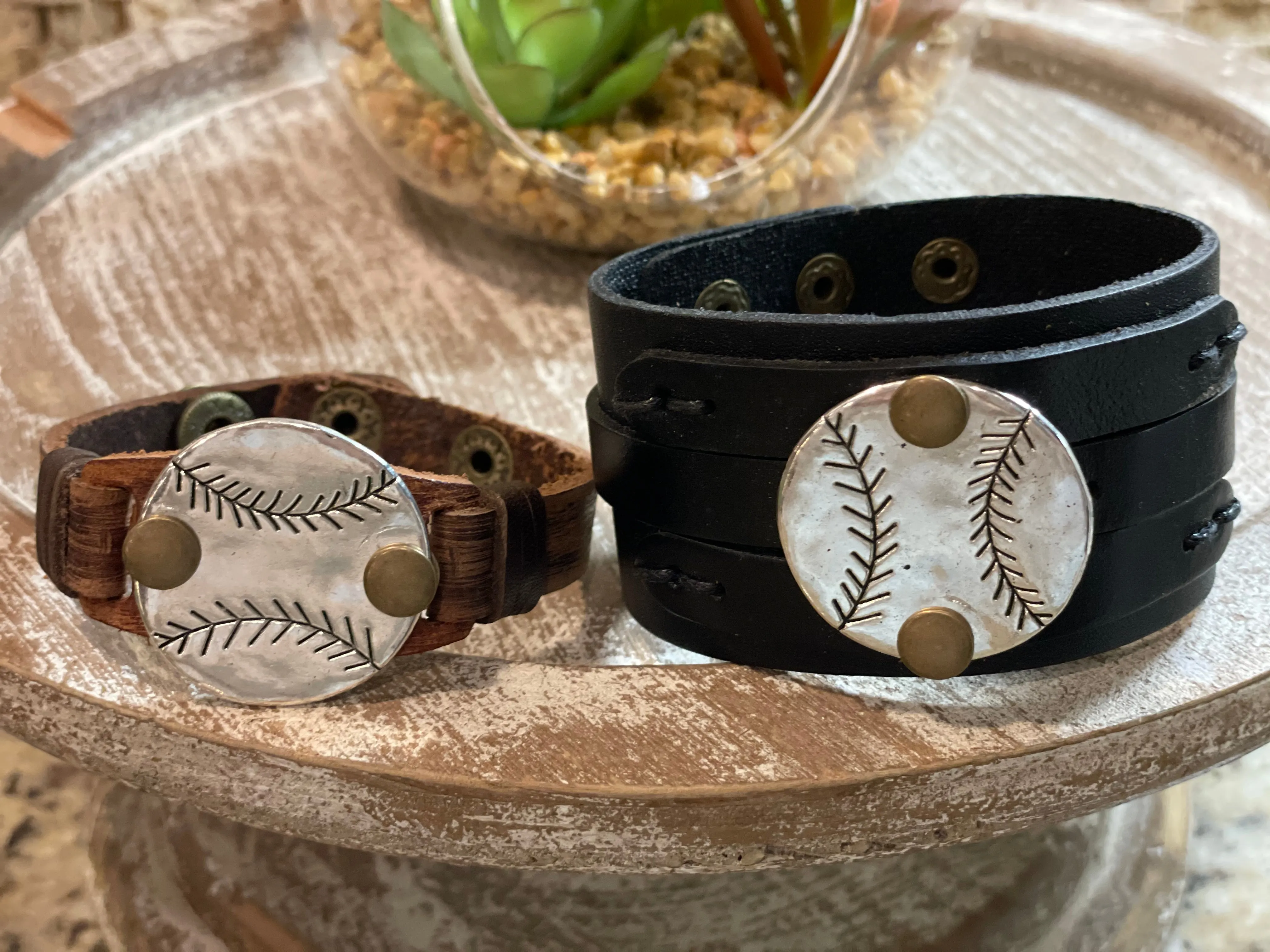 Leather Sports Cuffs (Baseball/Softball/Soccer/Football)