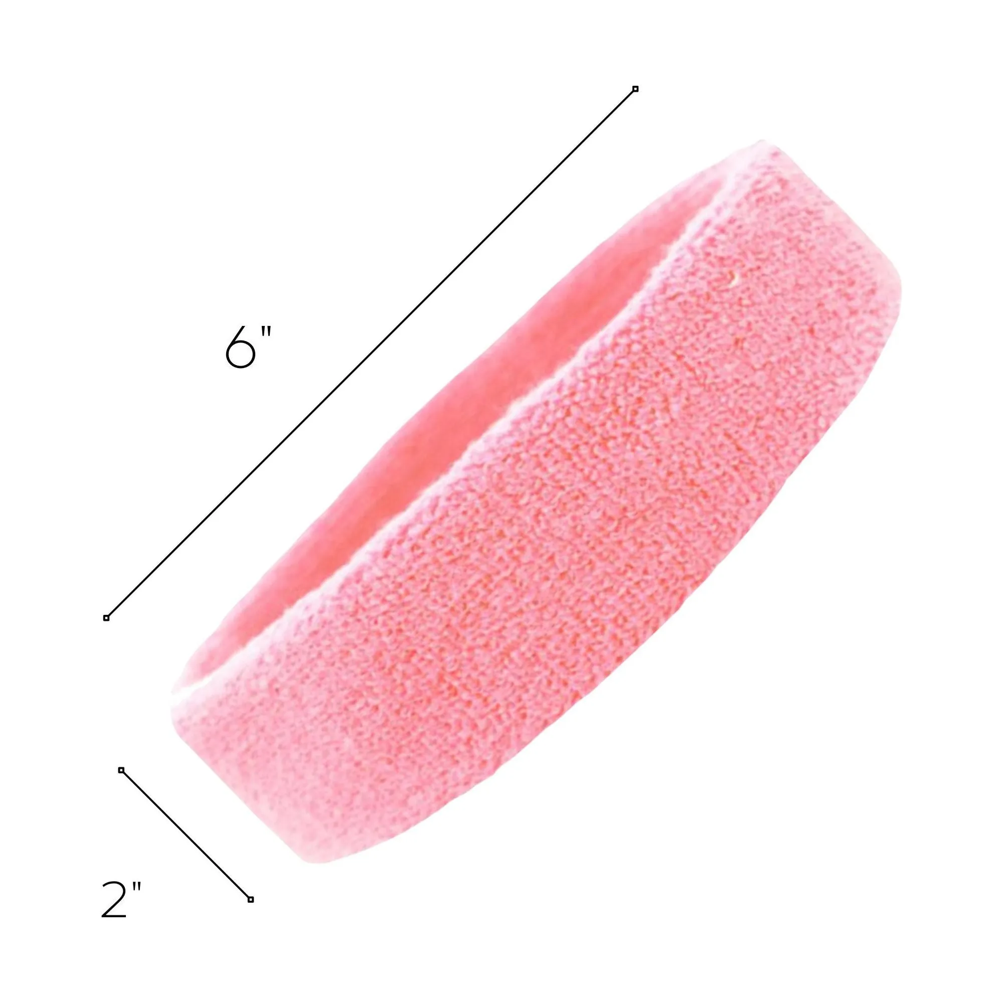 Light Pink Head Sweatbands - 3 Pack