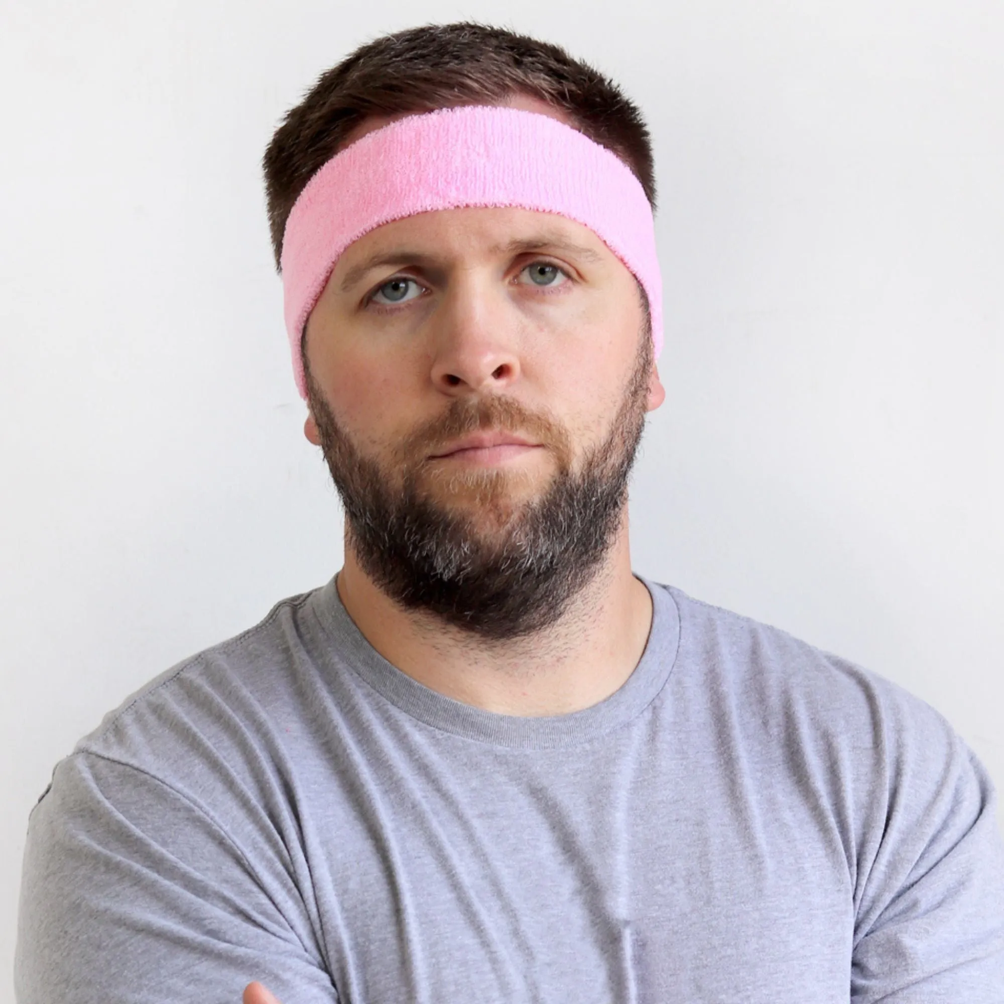 Light Pink Head Sweatbands - 3 Pack