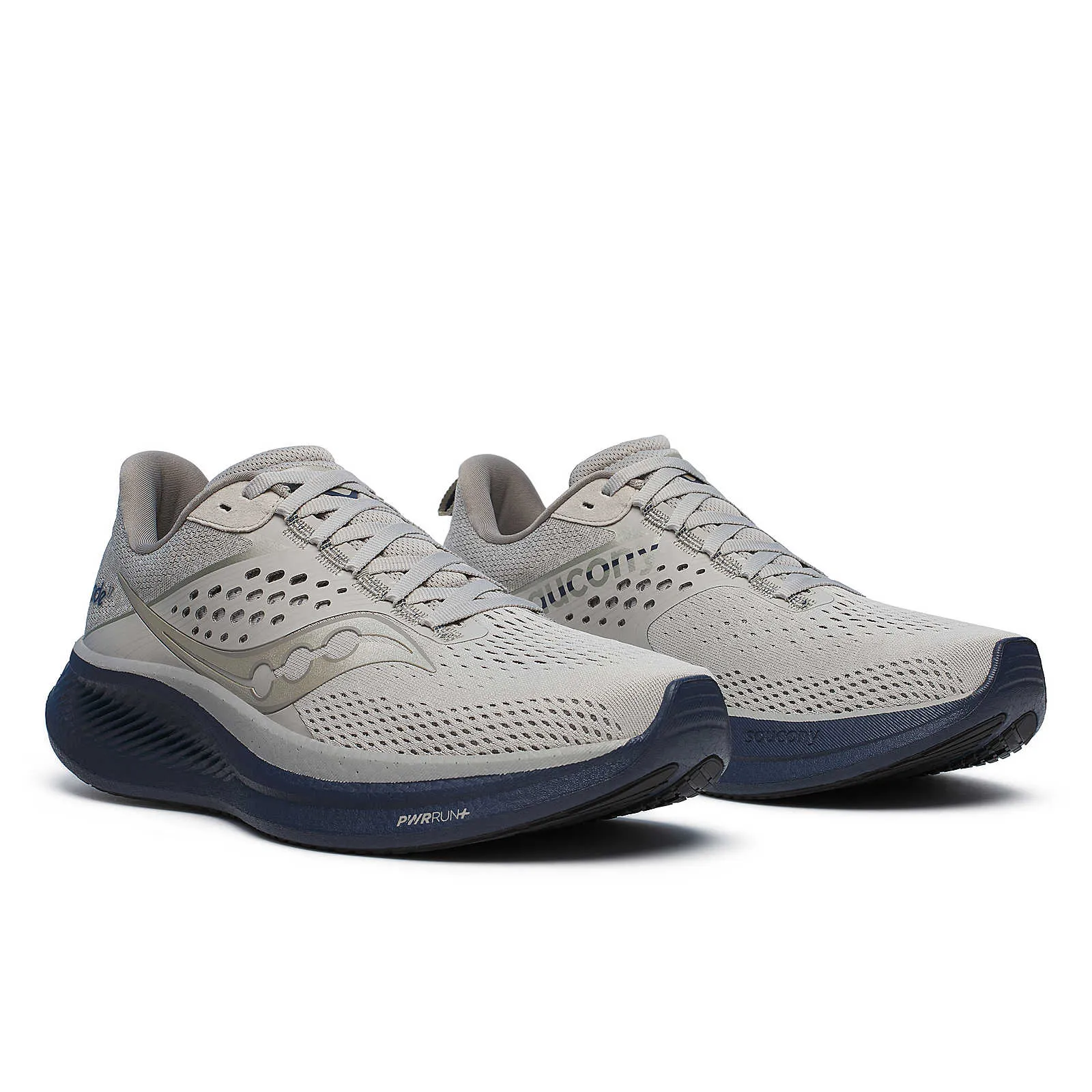 Men's Saucony Ride 17 Running Shoe in Dove | Navy