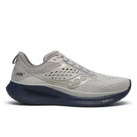 Men's Saucony Ride 17 Running Shoe in Dove | Navy