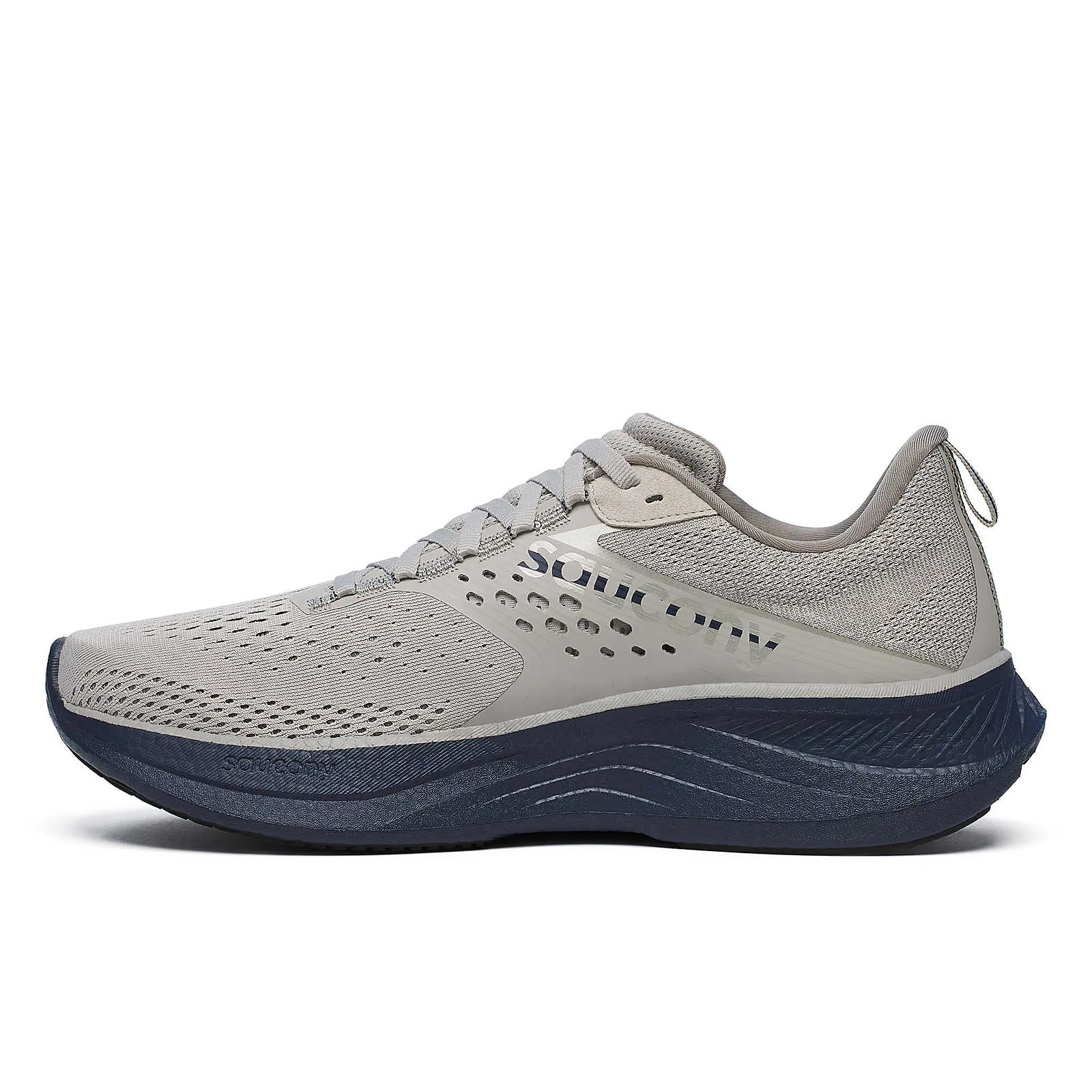 Men's Saucony Ride 17 Running Shoe in Dove | Navy