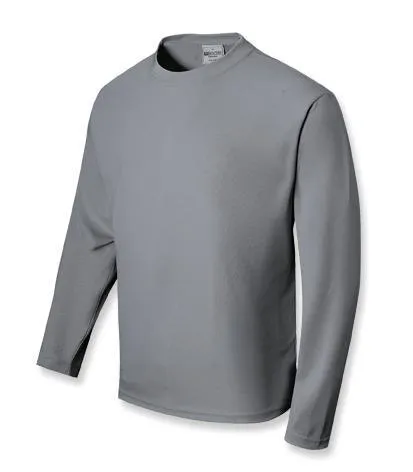 Mens Sun Smart Long Sleeve Crew Shirt - Grey