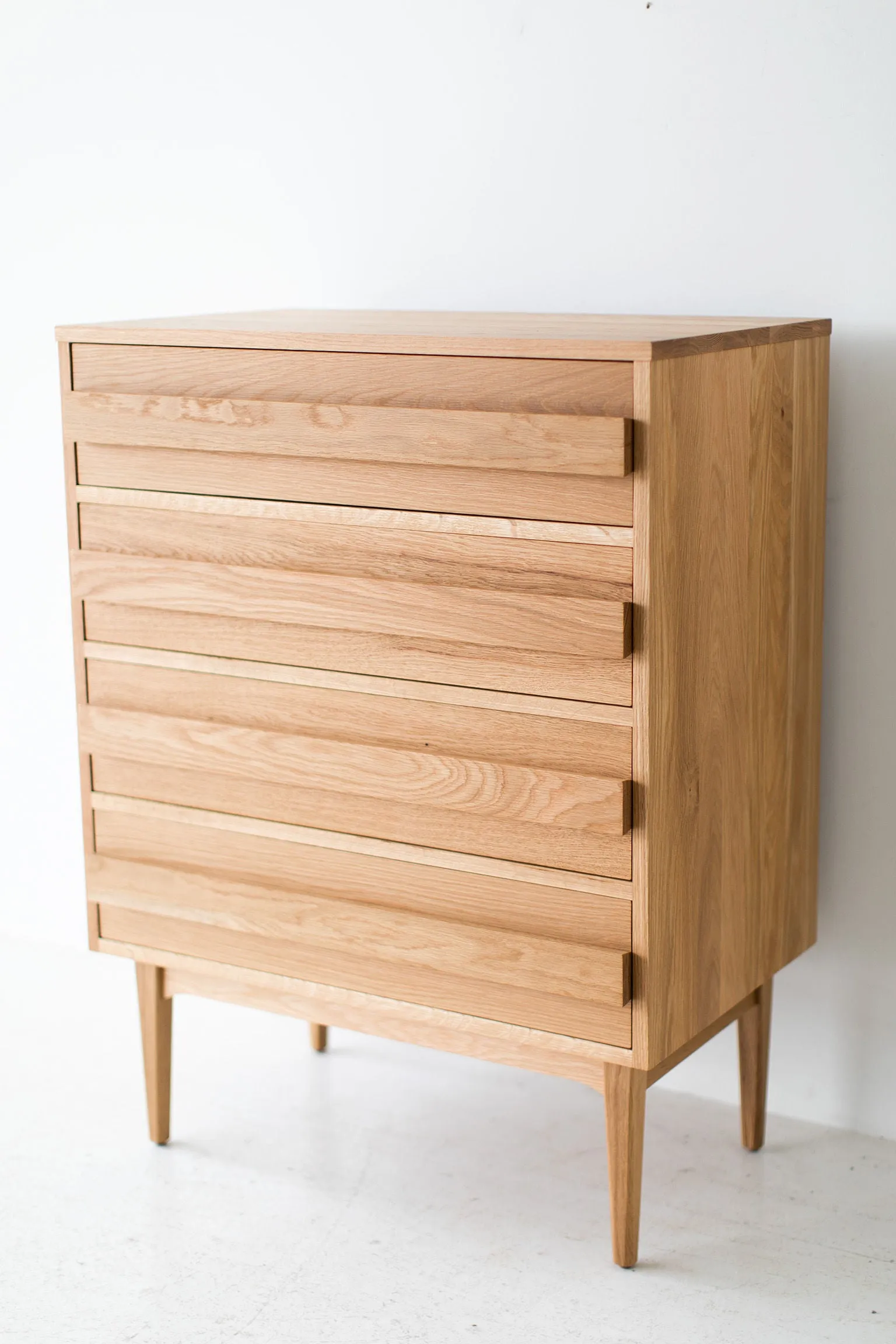 Mid Century Modern White Oak Dresser - 2221