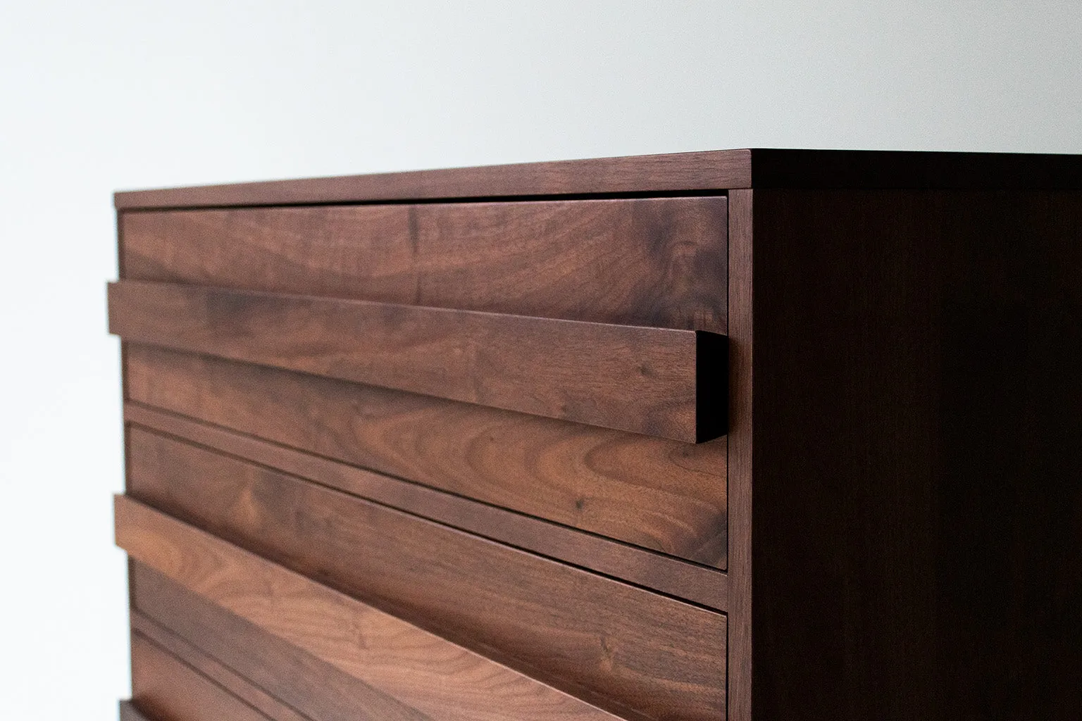 Modern Walnut 3-Drawer Dresser - 1122