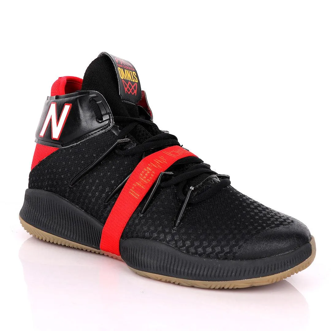 NB Omn1 Playoffs Nba Men Basketball Black and Red Sneakers