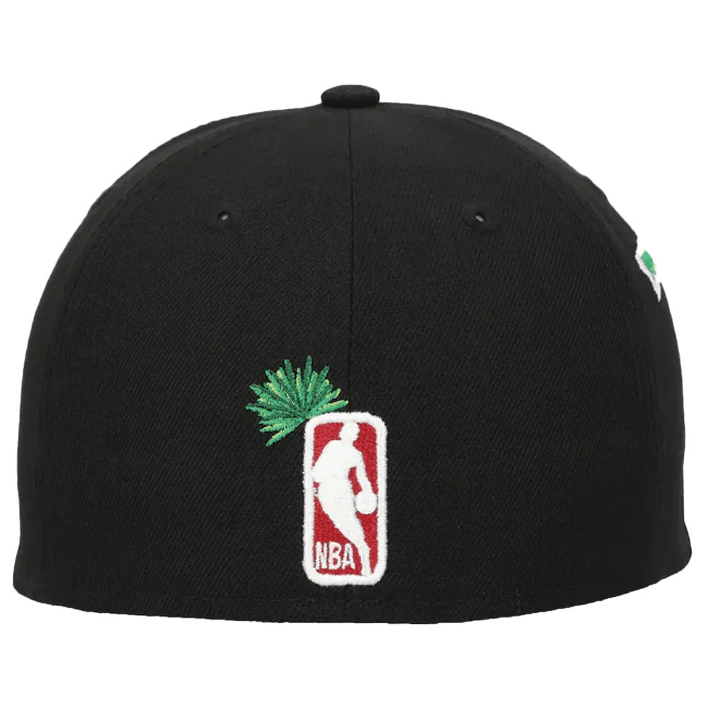 New Era Men's Miami Heat New Era Navy Stateview 59Fifty Fitted Hat