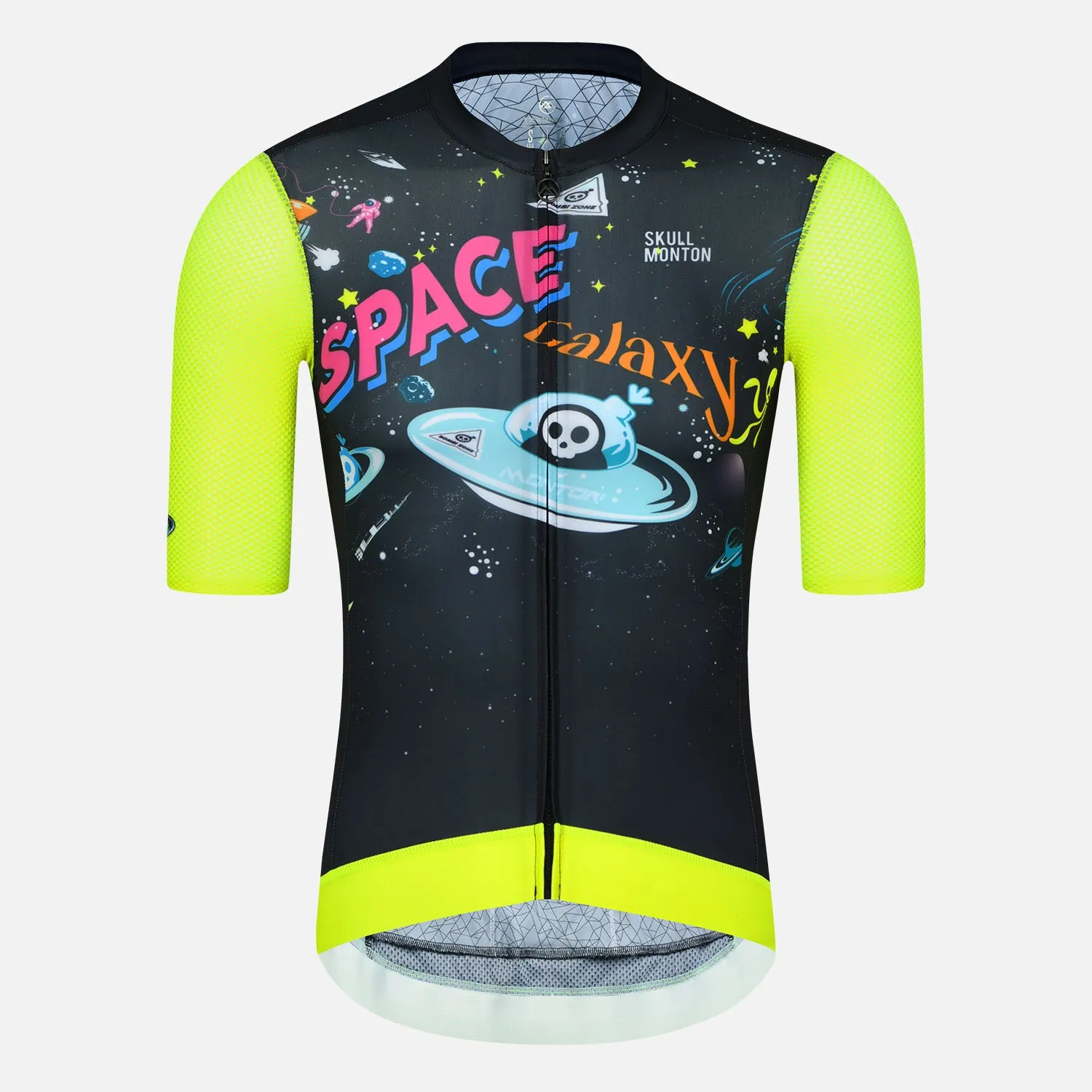 Skull Monton Cycling Jersey Mens Space Galaxy Black