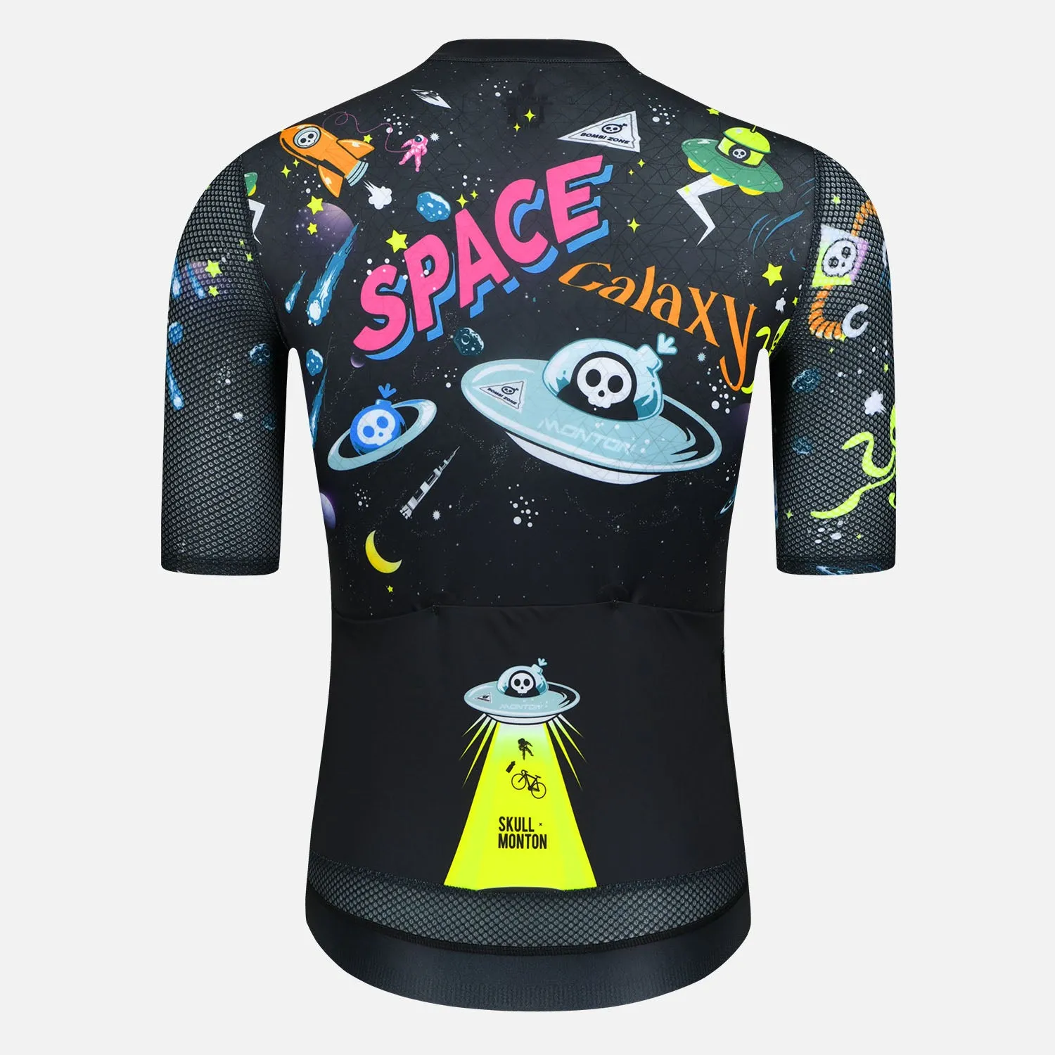 Skull Monton Cycling Jersey Mens Space Galaxy Black