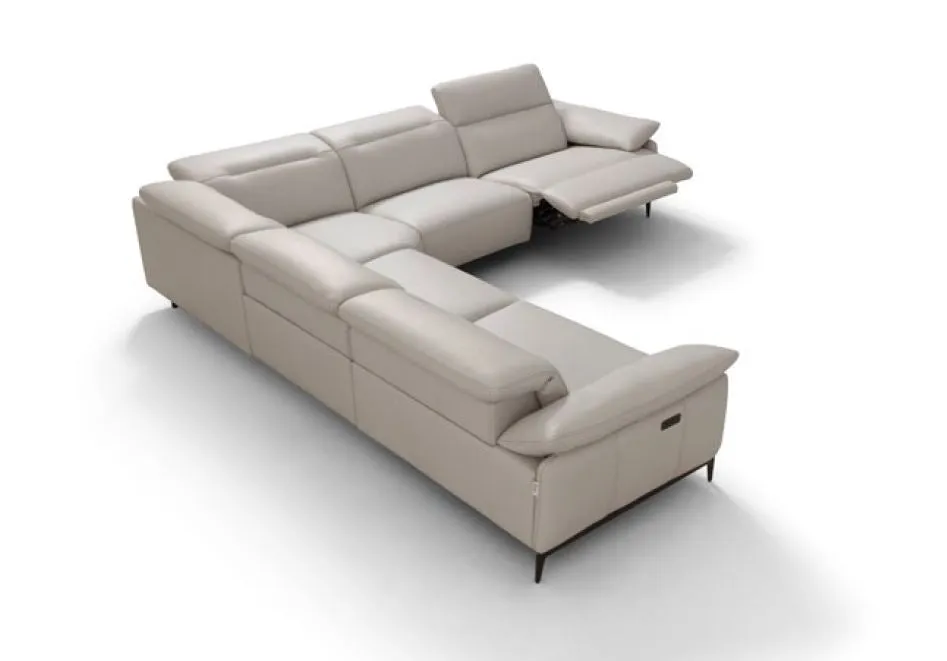 Varenna Leather Motion Sectional Sofa