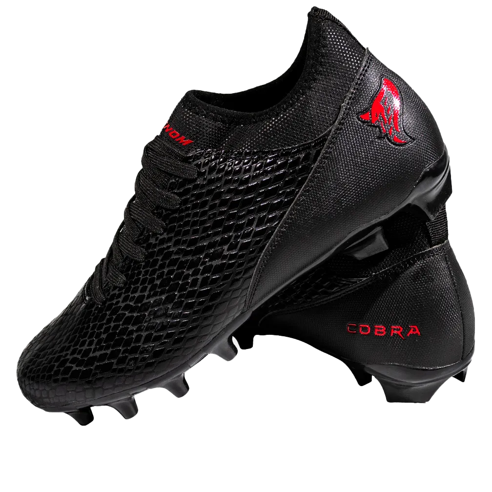 Velocity 3.0: Football Cleats - Black Cobra Skin