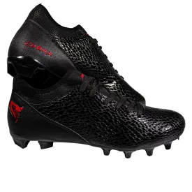 Velocity 3.0: Football Cleats - Black Cobra Skin