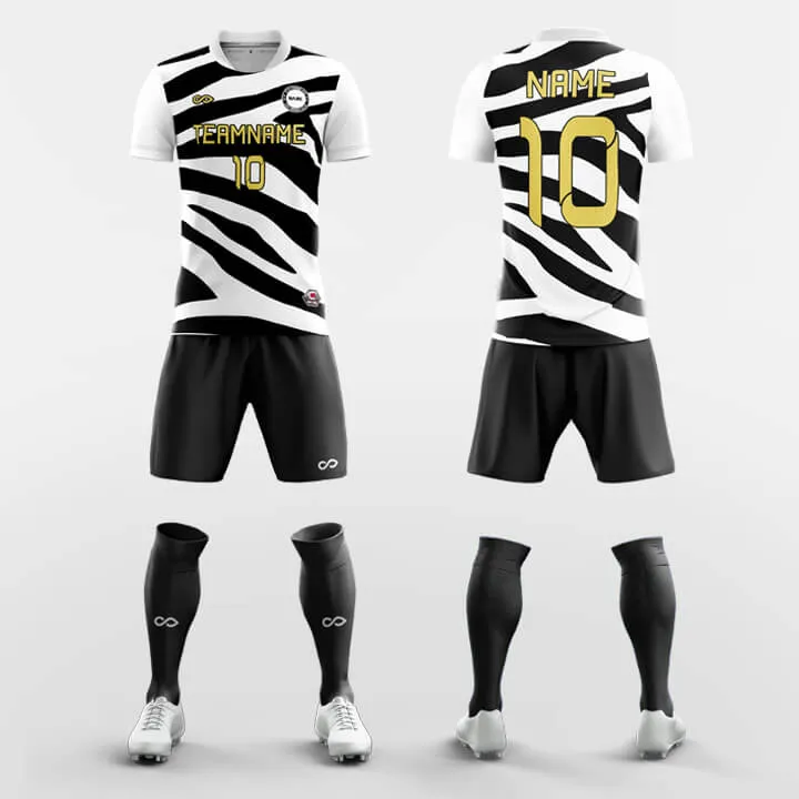 Zebra Stripe - Custom Sublimation Print Soccer Kits Short Sleeve